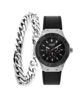 Gerecycled stainless steel set armband & regal horloge