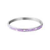 Gerecycled stainless steel kinderarmband violet kristal
