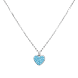 Little Miss Fabulous gerecycled stainless steel kinderketting hart aqua bohemica kristal