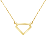 Halskette, 585 Gelbgold, Anhänger, Diamantsymbol