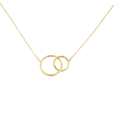 Halskette, 585 Gelbgold, mit Anhänger, Kreise