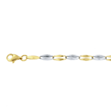 Bicolor-Armband, 585 Gold, Fantasie-Kettenglieder