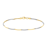 14 karaat bicolor armband zirkonia
