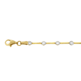 Bicolor-Armband, 585 Gold, Zirkonia