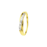Ring aus 14 Karat 585 Gelbgold mit 13 Diamanten