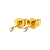 Gelbgoldene Solitärohrringe mit Diamanten (0.04 ct).