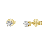 Diamond Solitair 14 karaat geelgouden solitair oorknoppen diamant (0,24ct.) voor dames