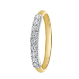 14 Karaat bicolor ring met zirkonia