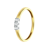 Ring, 585 Gelbgold, mit Diamant