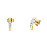 Ohrringe, 585 Gelbgold, mit Diamant 0,02 kt