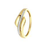 Ring, 585 Gelbgold, mit Diamant