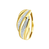 Ring, 585 Gelbgold, mit Diamant