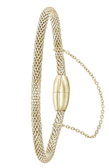 Edelstahlarmband Mesh vergoldet