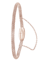 Edelstahlarmband Mesh rotvergoldet