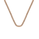 Stainless steel roséplated ketting voor dames