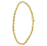 14 karaat geelgouden armband koord