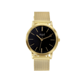 Regal mesh horloge met goudkleurige band