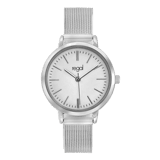 Regal mesh horloge met zilverkleurige band