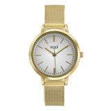Regal mesh horloge met goudkleurige band