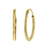 Silberne Ohrringe, vergoldet, 15 mm