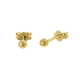 Zilveren goldplated oorknoppen bol voor dames