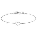 Zilveren armband open hart