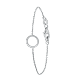 Silberarmband rhodiniert offener Kreis