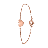 Silberarmband Herz rotvergoldet