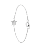 Zilveren armband rhodiumplated galaxy ster