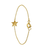 Silber-Armband Stern vergoldet