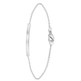 Silbernes Armband Stab rhodiniert