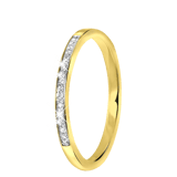 Reihenring aus 585 Gold mit Diamanten