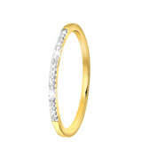 Reihenring aus 585 Gelbgold mit Diamanten