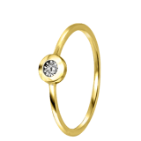 Ring, 585 Gelbgold, mit Diamant