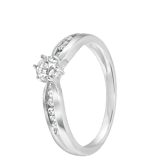 Zilveren ring rhodiumplated met zirkonia
