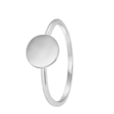 Silberring rhodinierte Scheibe