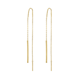 Durchzieher-Ohrringe, 585 Gelbgold, mit Stab