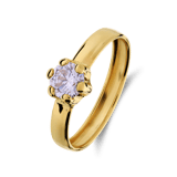 Damenring, 585 Gelbgold, mit Zirkonia
