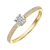 Ring, 585 Gelbgold, mit Diamant 0,16 kt