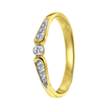 Ring, 585 Gelbgold, mit Diamant