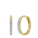 Diamond Luxury14 karaat geelgouden oorringen met diamant 0,15ct voor dames