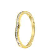 14 Karaat geelgouden ring met 21 diamanten 0,10ct