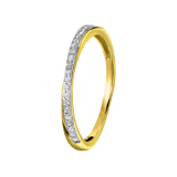 Ring, 585 Gelbgold, mit Diamant