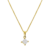 Halskette, 585 Gelbgold, mit Diamant 0,04 kt