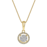 Entourage-Kette, 585 Gelbgold, Diamant 0,13 kt