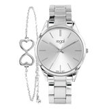 Regal Set Dames Horloge Zilverkleurig