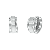 Silberfarbene Ohrringe, Rhodium, matt/glänzend