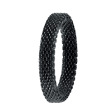Gerecycled stainless steel ring mesh blackplated