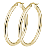 Edelstahlohrringe, vergoldet, 40 mm