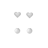 Zilveren set rhodiumplated oorbellen